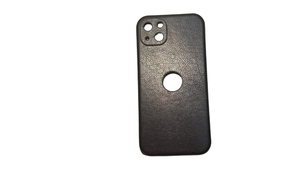 Leather Phone Case – Black iphone 14+