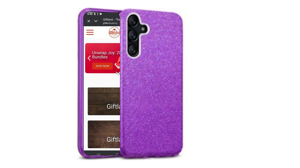 Purple Double layer & glitter hard cover 15promax
