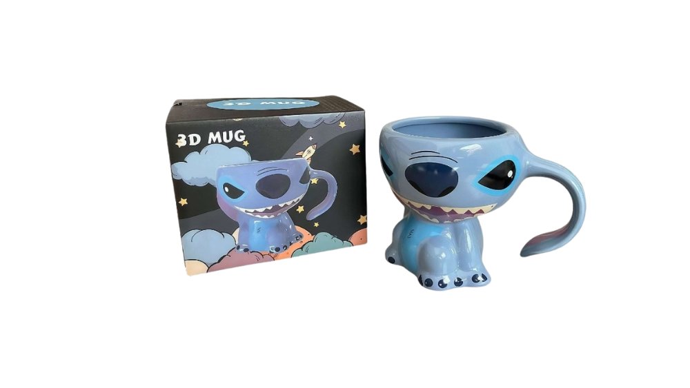 Disney Stitch 3D Full Body Mug – Unique Ceramic Coffee Cup with Gift Box