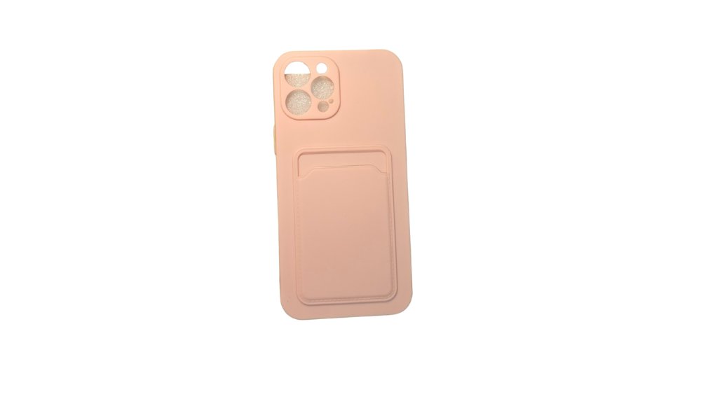 Pink Phone Case with Card Holder – Shockproof, Slim & Stylish
