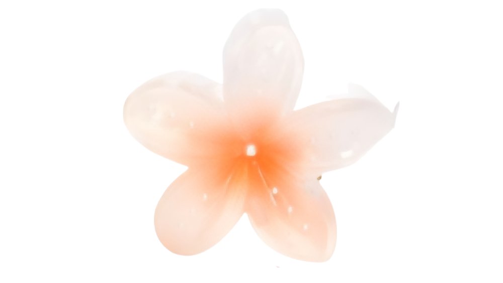 White & Purple Flower Hair Clip