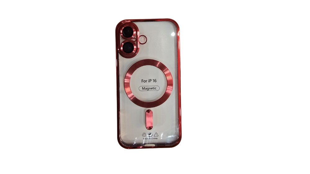 MagSafe Clear iPhone Case with red Edge – Slim, Protective Iphone 16