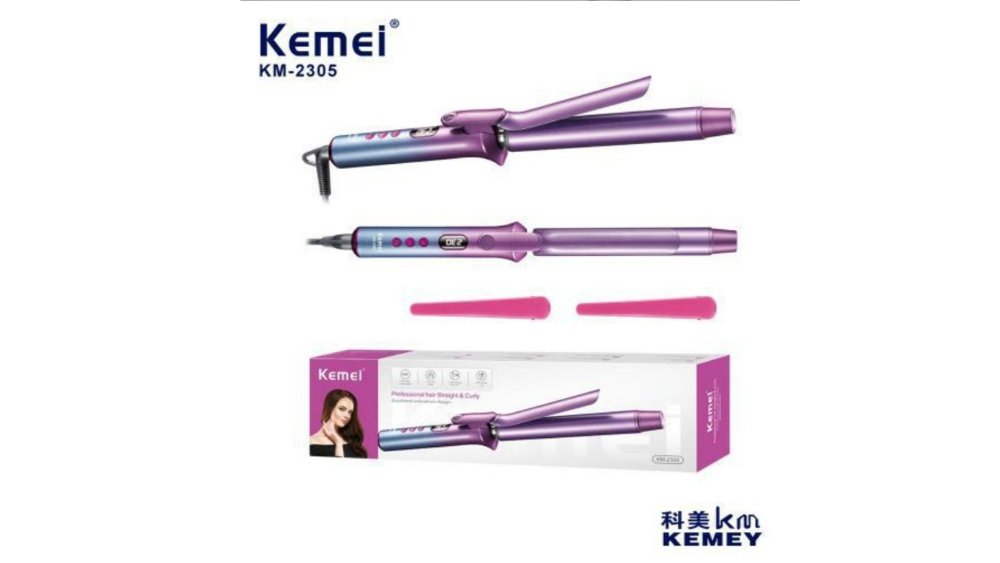 Kemei KM-2305 Professional Hair Curler & Straightener