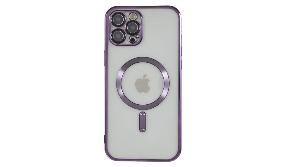 MagSafe Clear iPhone Case with purple Edge – Slim, Protective iphone 14 pro